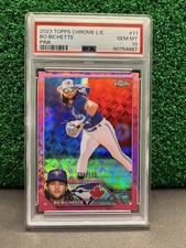 2023 Topps Chrome Logofractor Bo Bichette #11 Pink Refractor /199 PSA 10