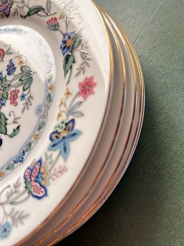 6 piatti Andrea by Sadek Garden of India Cina bordo oro 7,5" - Giappone - Foto 11 di 11