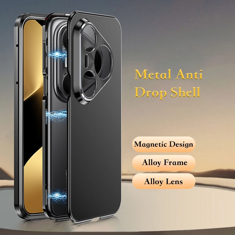 Magnetic Case for Huawei Pura 80Pro Shockproof Metal Bumper Protective PhoneCase - Image 2 of 4
