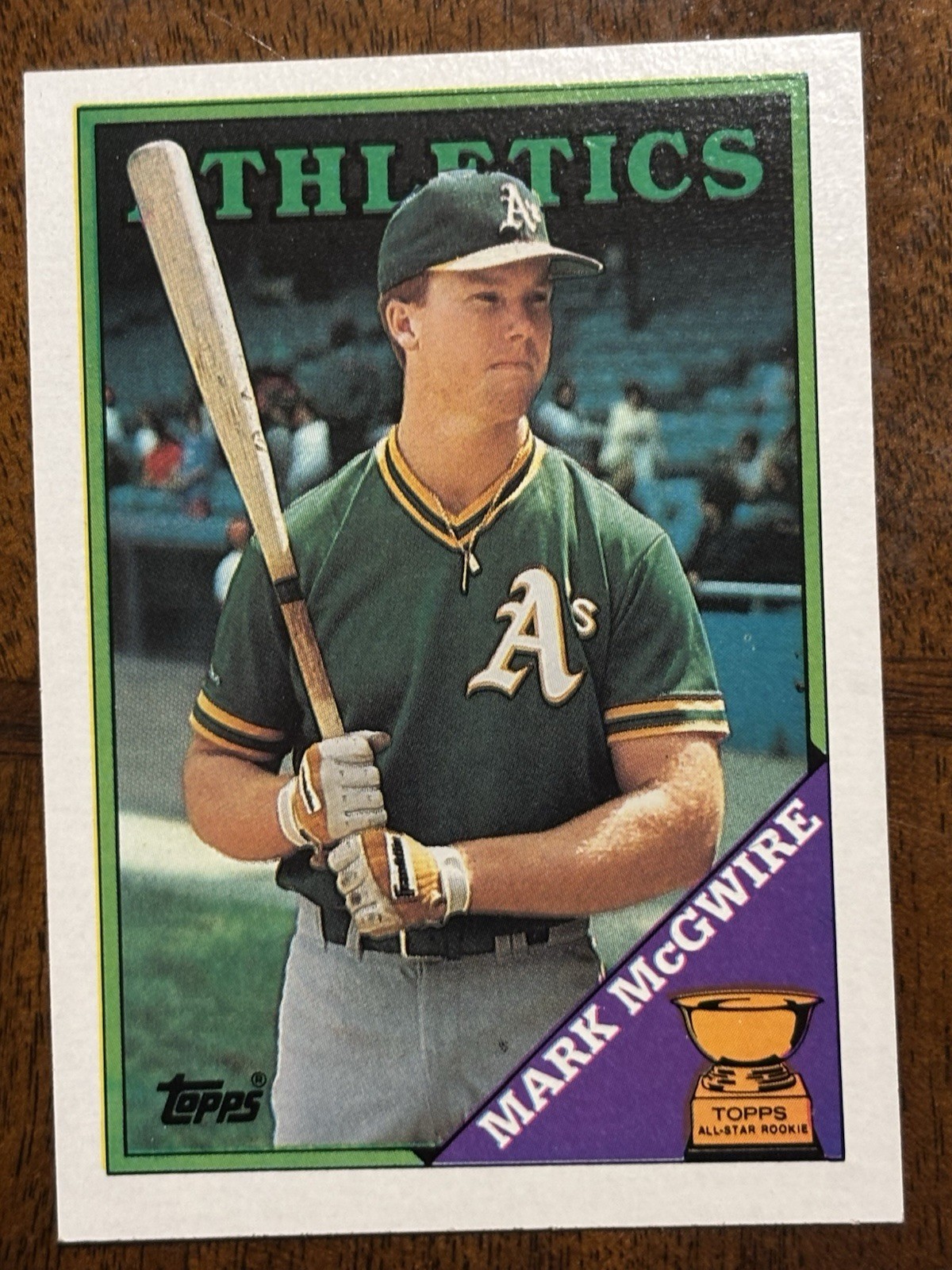 Topps 1988 Mark McGwire All-Star Rookie #580 Oakland Athletics Tiffany Card