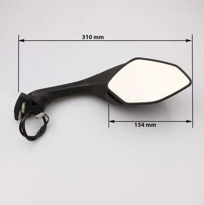 Paire de rétroviseurs noirs pour Yamaha YZF-R1 1000 YZF-R6 600 - Photo 1/3