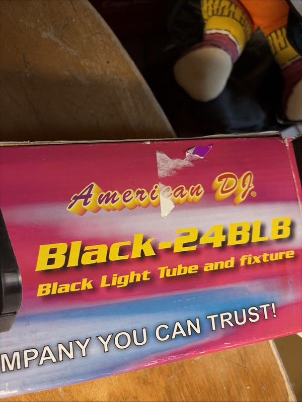 American DJ 2XBLACK24BLB 24 inch UV Black Pro Blacklight Tested