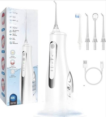 Water Flosser Cordless,Portable Dental Flossers with 4 Modes 5 Tips,Dental Care
