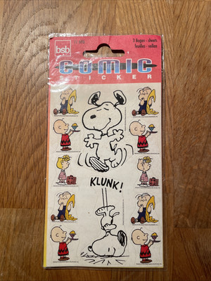 Stickerbogen Neu Peanuts Snoopy Linus Charlie Brown, Sally Brown, Vintage