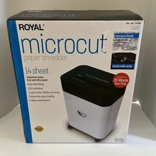 NEW!! ROYAL Microcut Paper Shredder 14 Sheet, Casters, Auto Start/Stop
