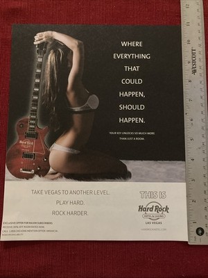 Hard Rock Las Vegas Sexy Woman Bra Panties Underwear 2017 Print Ad
