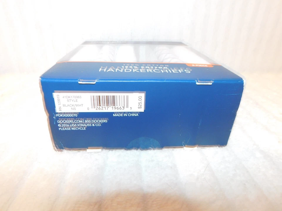 Juego de 6 pañuelos Dockers para hombre gris y blanco traje accesorios de bolsillo Foto 2 de 3