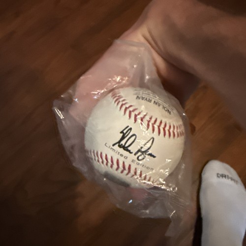 2 NOLAN RYAN LIMITEDED FOTOBALL BASEBALLs BY MENNEN, SIGNED & PICTURE, BIO, MLB - Picture 3 of 4