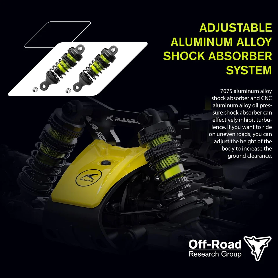 RLAARLO 1/12 Brushless RC Cars for Adults, Max 50 MPH Fast RC Buggy, All Terr... - Image 4 of 4