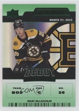 2022 Upper Deck Credentials Debut Ticket Access Green 21/25 Marc McLaughlin xl8