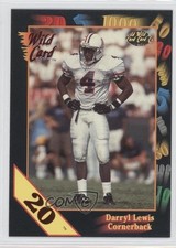 1991 Wild Card Draft 20 Stripe Darryll Lewis Darryl Lewis #30 Rookie RC 0h1. rookie card picture