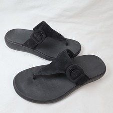 Vionic Recovery RX Black Sandals Womens Size 8 Comfortable Orthotic Cushioned