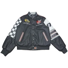 JH Design Matt Kenseth Smirnoff NASCAR Racing Jacket Leather XL RARE Reversible