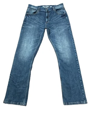 Wrangler Retro Boot Cut Slim Men’s Denim Jeans Blue 34X33 Embroidered Cowboy - Image 1 of 4