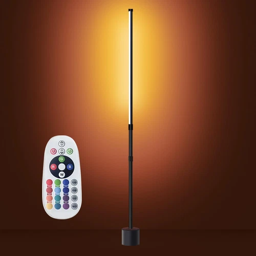 Floor Lamp - RGB LED Corner Lamp with Remote Control, Adjustable Height,Brightne
