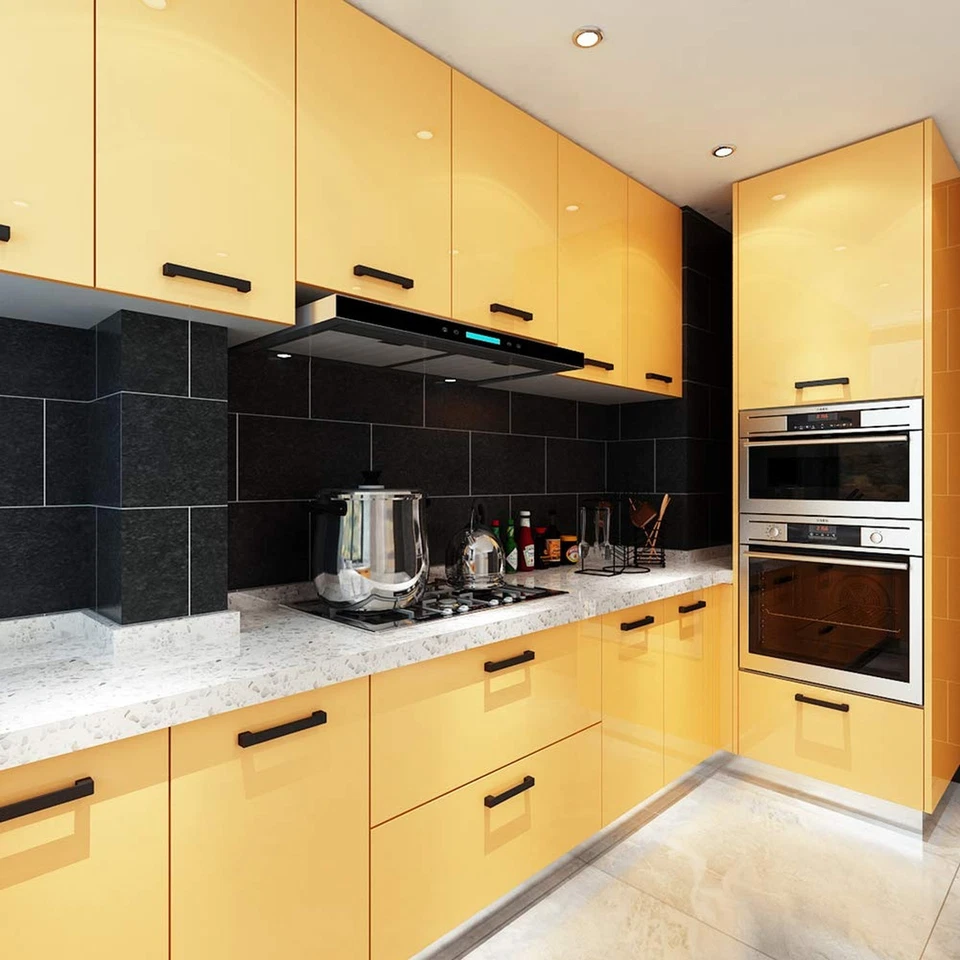 Papel de Contacto Amarillo Brillante LACHEERY Decorativo Autoadhesivo Encimera Cont... Foto 4 de 4