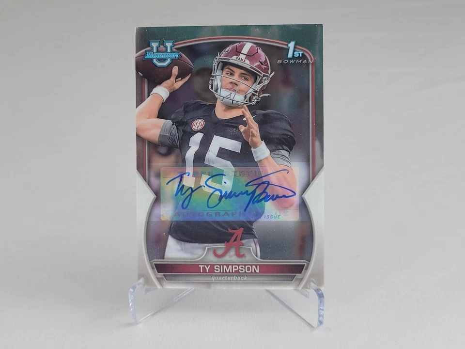Ty Simpson First Bowman Auto 2022 Foto 4 de 4