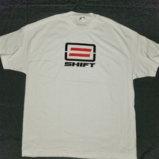 VTG White SHIFT T-Shirt Mens XXL Graphic MX Motocross Biker USA 100 Cotton