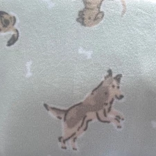 Cuddle Duds Gray Microfleece Sheet Set with Puppy Dogs Full Bed Sheets, Bedding