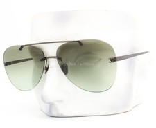 Chanel Sunglasses 4285T 1088E Rimless Pilot Dark Gunmetal Titanium with Case