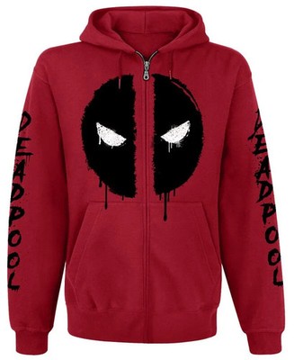 Deadpool Kapuzenjacke Herren Logo rot Disney, Fan-Merch, Filme