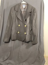 VTG Pendleton 100 Virgin Wool Black Blazer Jacket Made in USA Women's 12