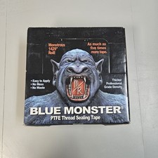 Blue Monster Tape - Blue PTFE Teflon Thread Tape 1/2" x 1429" - CASE OF 45 ROLLS