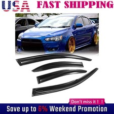 Fits 08-17 Mitsubishi Lancer Jdm Mugen Style Window Vent Visor Rainsun Guards Fits 08-17 Mitsubishi Lancer Jdm Mugen Style Window Vent Visor Rainsun Guards