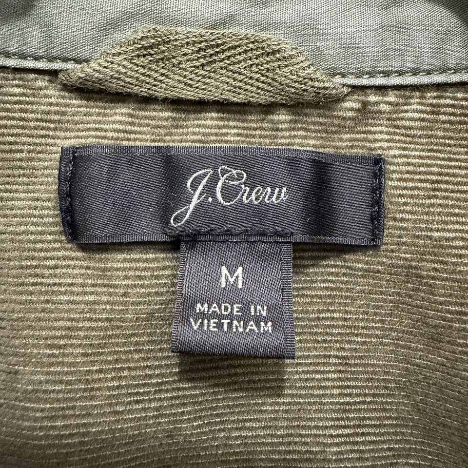 Camisa J Crew Pana Algodón Verde en Oliva 1/4 Cremallera Chaqueta Rancher Wear Foto 4 de 4