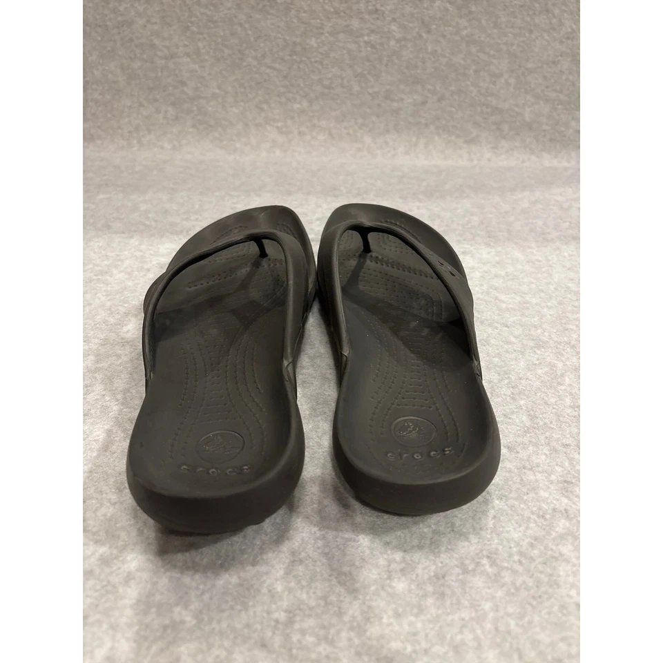 Crocs Kadee Women's Size 11 Black Lightweight Waterproof Thong Sandals Slippers - Image 4 of 4