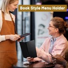 WeChef 10 Pcs 4.25x11" Leather Restaurant Menu Covers 4 View Wine List Bar — photo 3
