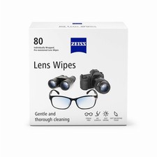 ZEISS Pre-Moistened Eyeglass Lens Wipes 80 Count Nonabrasive Individually
