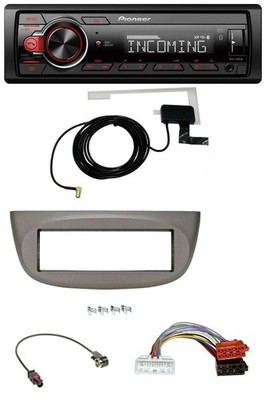 Pioneer USB MP3 DAB Bluetooth Autoradio für Renault Twingo ab 2015 beige-grau