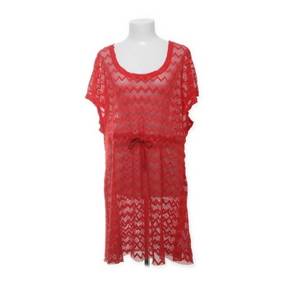 Esmara, Strandkleid, Größe: 44/46, Rot, Elasthan/Polyester, Chevron, Mesh #zIZ