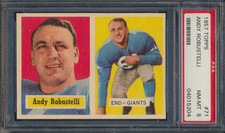 1957 TOPPS FOOTBALL #71 ANDY ROBUSTELLI PSA 8 NM-MT HOF