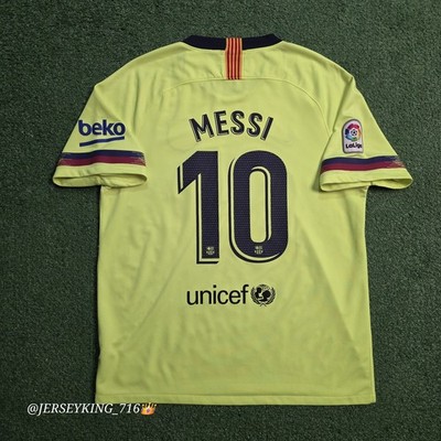 NIKE FC Barcelona Lionel Messi#10 2018/2019 Away Soccer Jersey