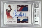Chris Webber 2015 Panini Flawless Ruby Dual Patch Auto 7/15 BGS 9
