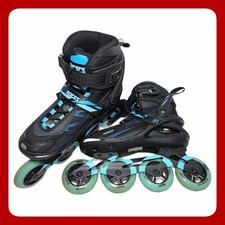 Roces Helium 400811 Inline Skates US Men 8 Women 10 EU 41 Black Blue ABEC 7 EUC