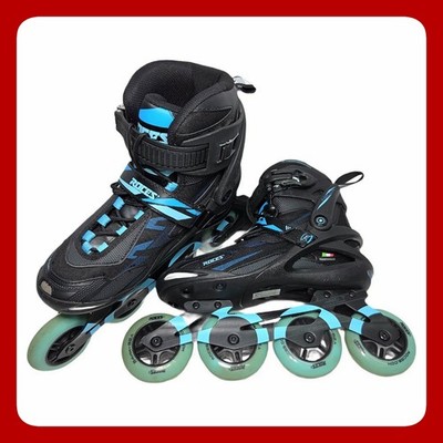 Roces Helium 400811 Inline Skates US Men 8 Women 10 EU 41 Black Blue ABEC 7 EUC