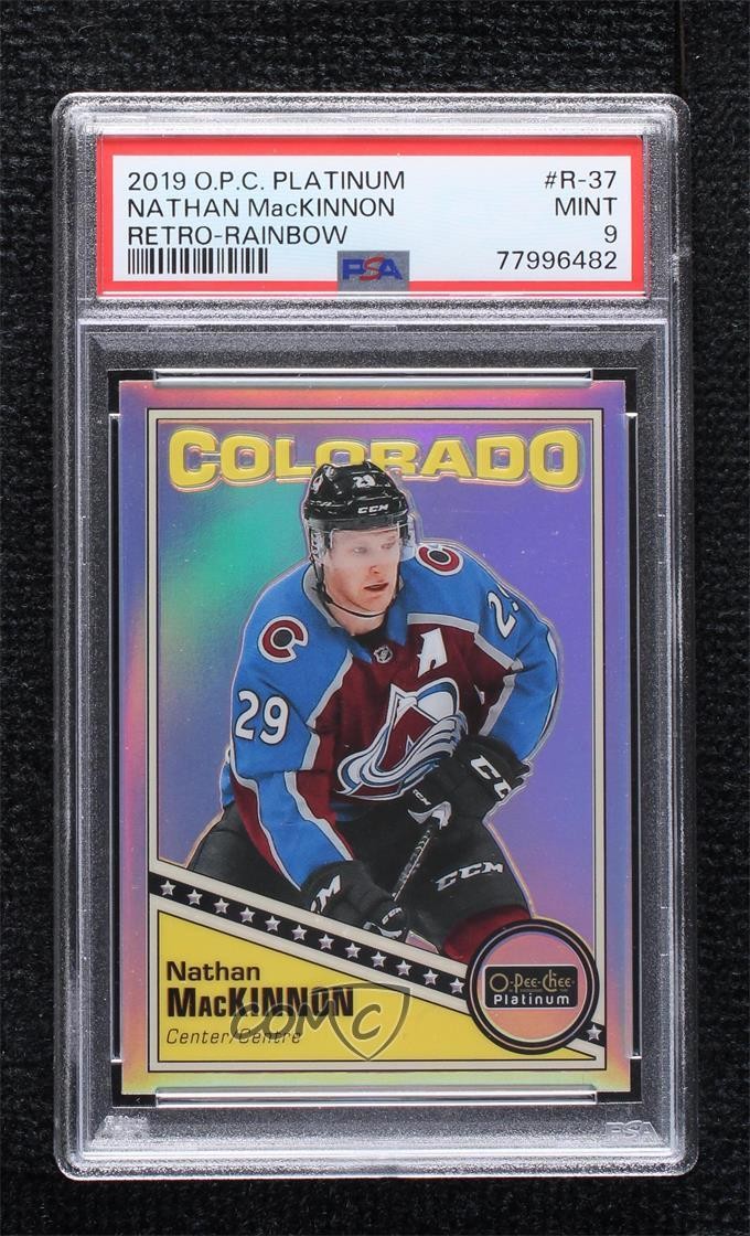 2019-20 O-Pee-Chee Platinum Retro Rainbow Nathan MacKinnon #R-37 09gn