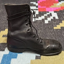 BILTRITE Vintage Lace-Up Combat Military Boots, ANSI 741-1983/75 Black Leather