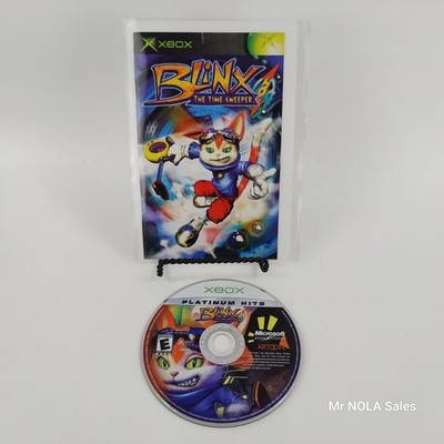 Xbox Blinx The Time Sweeper Xbox Game Manual and Game Protective sleeve.