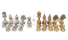 AS IS Incomplete Set of 28 Pieces from Italfama Chess Set Solid Brass