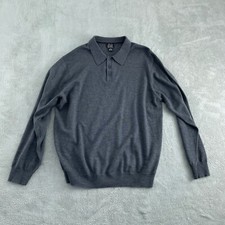 Jos. A. Bank Signature Collection XL Mens Wool Gray Long Sleeve Sweater 4643