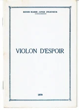 1970 1ST ED. VIOLON D'ESPOIR by RENEE MARIE-ANGE JOLICOEUR - HAITIAN WOMAN POET