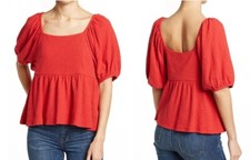 Madewell Dot Puff Top NWT Sz S