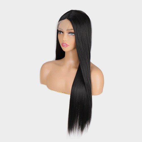 Lange Schwarze Gerade Haarperücke Damen Synthetische Perücken Für Frauen - 第 3/10 張圖片