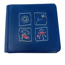 Creative Memories 7 x 7 Navy Blue Summer Fun BBQ Strap-Hinge Album - 12 Pages