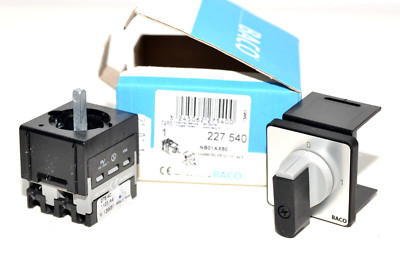 1-poliger PR12 Nockenschalter / EIN- / AUS-Schalter von BACO Typ NB01AX80, NOS