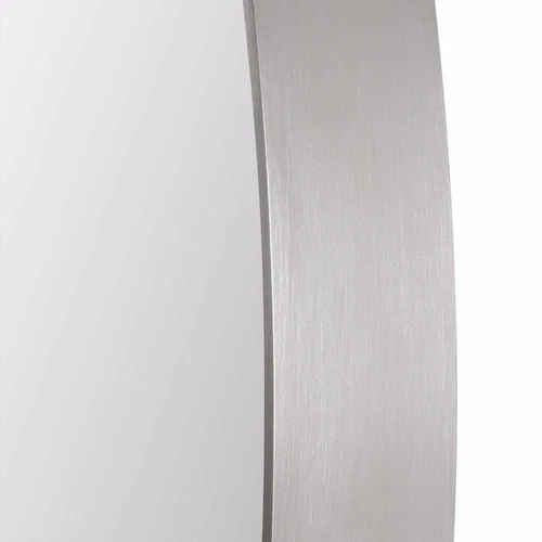 PURSLEY 30" BRUSHED NICKEL THICK STEEL BAND FRAME WALL VANITY MIRROR  09354 - Picture 2 of 4